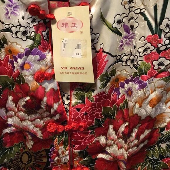 Blouse vintage new old stock silk by Ya Zheng size XL from estate sale - Picture 3 of 6